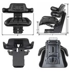 Black Universal Tractor Seat - Plain Fits Universal Products Replaces 510000bk