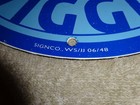 Vintage 1948  piggly Wiggly Grocery Store  11 3 4  Porcelain Metal Pig Gas Sign 