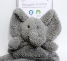 Modern Baby Gray Elephant Snuggle Blankie Lovey Soft Plush Security Blanket Nwt