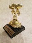 Pinewood Racing Derby Trophy Unique Base   Flags   Free Personalized Plaque