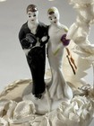 Antique 1930 s Wedding Cake Topper Porcelain Bride   Groom Argent Co Mermaidgown