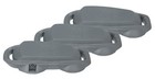 Rockville 3 Pack Titan Foam Fender Gray 22 x9  Boat Bumper No-knot quick Adjust