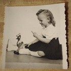 Vtg Naughty Girl Child Middle Finger Toy Funny Mischief Imp 1941 Orig Photo B w