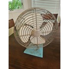 Westinghouse Electric Desk Fan Teal Blue Vintage Industrial Metal