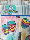 Vintage Baby Looney Tunes Crib Skirt Dust Ruffle Abc Blocks New 1998 Pink Teal