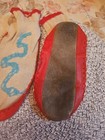 Vintage Handmade Leather Bottoms Moccasins  10  In Length