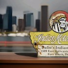 Vintage Indian Motorcycles Porcelain Sign Dalio s Sales Service Fort Worth Texas