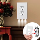 5 Pcs   10pcs Outlet Night Lights With Built-in Led Night Lights - White Duplex