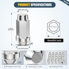 20pcs 1 2-20 Lug Nuts 20pcs Wrangler explorer mustang Silver 1 2 -20