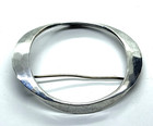 Large Vintage Norwegian Tone Vigeland Sterling Silver Hammered Modernist Brooch