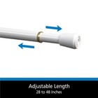 Mainstays Adjustable Curtain Rod 28-48 In White Spring Tension Steel 7 16