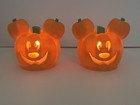 Halloween Mickey Mouse Pumpkin Jack-o -lantern Tealight 2 Pack   Free Shipping