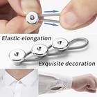 10x Metal Collar Neck Waist Extender Expander Buttons For Men Dress Shirt Pants