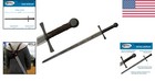 Authentic 41    Medieval Style Broad Sword - Carbon Steel   Leather Wrapped