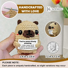 Pug Gifts For Pug Lovers  Positive Crochet Animals Dog Puppy  Mini Cute Pug Deco
