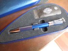 Harley Davidson Waterman Ballpoint Pen W  Blue Gas Tank Shaped Case
