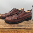Vintage Freeman 52025 Longwing Brogue Derby Shoes 10 5 D Usa Made Leather Sole