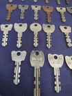 Large Vintage Lot 39 Master Padlock Lock Cut Keys 