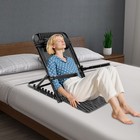 7 Position Adjustable Bed Backrest Support W  Arms   Headrest Folding Reading