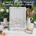 Wedding Guest Book Alternative Heart Drop Box  16    12  White Wooden Rustic    