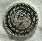 1987 Mexico Libertad Proof 1 Oz  999 Silver 1 Onza Plata Pura Lettered Edge