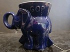 Frankoma 1994 Gop Republican Elephant Mug Blue Pottery  