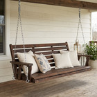 5ft 3-person Wooden Porch Swing  880 Lbs  For Outdoor Patio Garden Yard