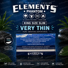 Elements Phantom King Size Slim Rolling Papers Full Box 50 Packs 1600 Leaves