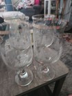 4 Libbey Arby s Christmas Winter Wonderland Vintage Wine Glasses Gold Rim Etched