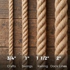 Natural Hemp Rope - 2 Inch X 50 Feet - Heavy Duty Jute 2 In  50 Ft  Brown