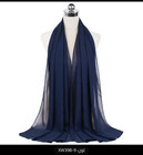 Women Chiffon Hijab Scarf Muslim Head Wrap Soft Plain Shawl Long Headscarf