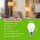 Low Watt Led Light Bulbs 1 5w Equivalent 10w 15w 20w Warm White 1 5w Pack-4