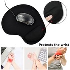 Pc Mouse Pad Ergonomic Comfortable Mat With Wrist Rest Support Black Non Slip