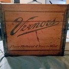  1963 Vernors Ginger Ale Wooden Shipping Crate Box Detroit Mi  Soda Pop