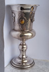 Ben Zion Shabbat Kiddush Cup Sterling Silver 136 04g Grape Bunches Stones