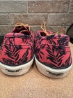 Mens American Eagle Outfitters Canvas Lace Up Red blue Leaves Shoes Sz 11