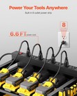 Vevor 5-tier Tool Organizer Cart With Charging Station Garage Cart On Wheels
