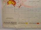 1957 Antique Drainage Regions   Ocean Currents Map Ency  Britannica World Atlas