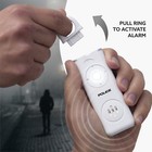 Police Personal Alarm Keychain Emergency Siren Rechargeable Flashlight White