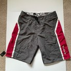 Hurley Swim Trunks Board Shorts Men s Size L  Xl Nwt Gray Red