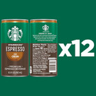 Starbucks Ready To Drink Coffee  Espresso   Cream Light  6 5oz Cans  12 Pack 
