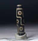 Pre-1800s Indo tibetan Old Agate 9 Eye Motif Dzi Bead 12 49mm