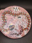 Australian Art Plate Hand Painted W snake   Bird