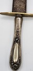 Antique Victorian Double Edge Dagger Dirk Sword With Ster  Silver Cutlery Handle