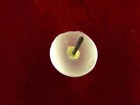 Sweet Domed Frosted Pressed Glass Push Pin   Picture Rail Hanger