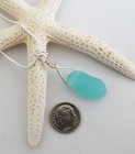 Opaque Seafoam Sea Glass Pebble chunk Jewelry Handmade Pendant Necklace 20 