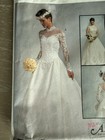 Vintage Mccall s Sewing Pattern   8047 Misses  Bridal Gowns Sizes  4 6 8 - Uncut