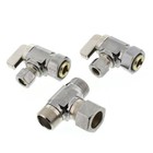 Dahl E33-4001 Dual Outlet Valve 5 8  Od Comp X 3 8  Od Comp Lead Free Brass