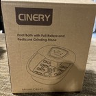 Cinery Foot Spa Bath Massager W  Heat Bubbles Vibration And Pedicure Foot Cin-01