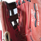 Rawlings 11 1 2 Inch Right Hand All Leather Shell Red black Youth Fielders Glove
